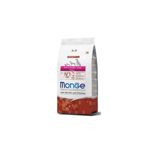 MONGE DOG EXTRA SMALL ADULT AGNELLO RISO PATATE 800GR