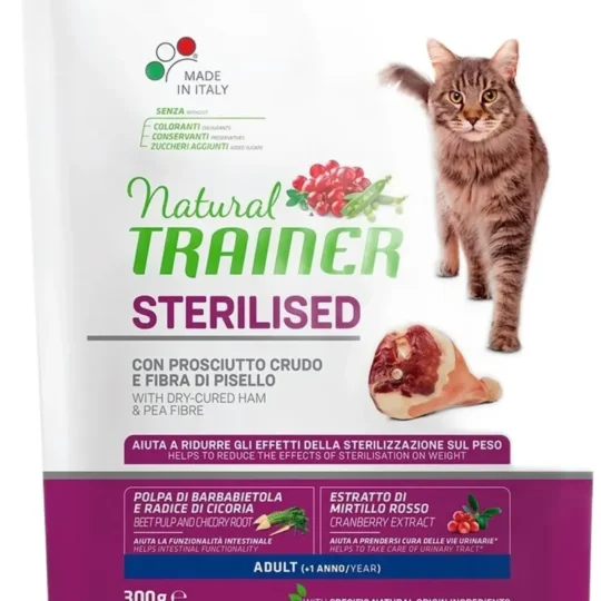 TRA CAT NAT ADULT STERILISED PROSCIUTTO CRUDO 300GR MIRTILLO