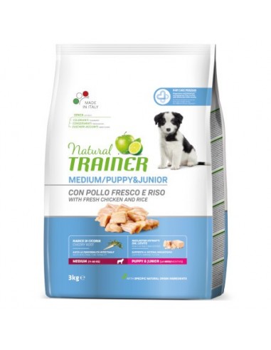 TRA NAT MEDIUM PUPPY&JUNIOR POLLO FRESCO 3KG