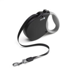 guinzaglio leopet retrattile 5m nero