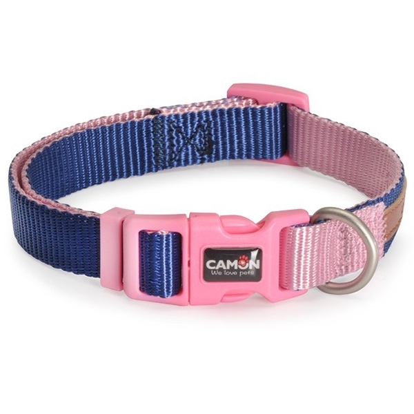CAMON COLLARE REGOLABILE DoublePremium Blu Rosa 15x300 400mm