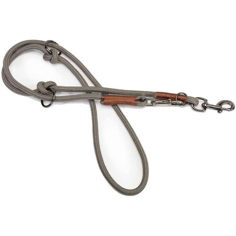 CAMON Guinzaglio a strangolo in corda, cucitura a mano, colore Grigio 10x1750mm