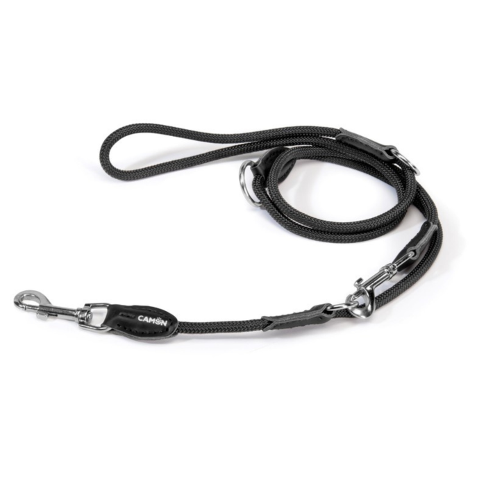 CAMON Guinzaglio addestramento in corda, cucitura a mano, colore Grigio 10x2000mm