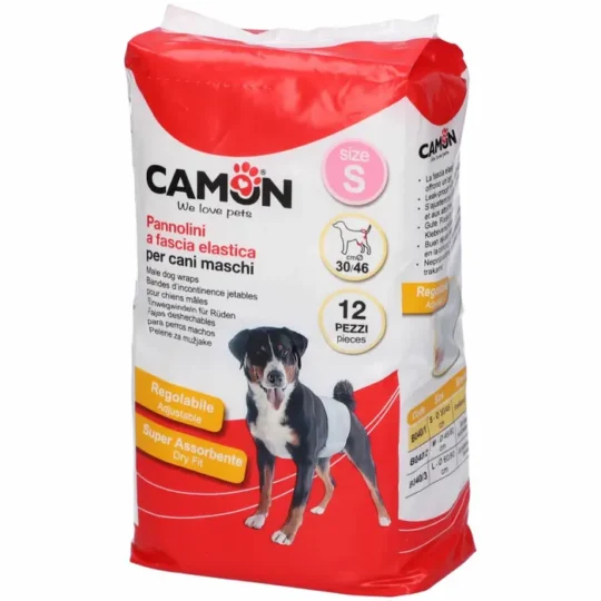 CAMON PANNOLINI Assorbenti (10p) x fascia igienica CAMON Cani Maschi - Tg1