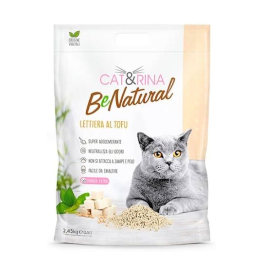 CAT&RINA BENATURAL LETTIERA PER GATTI AL TOFU 2450 gr. 5,5 L CLASSICA