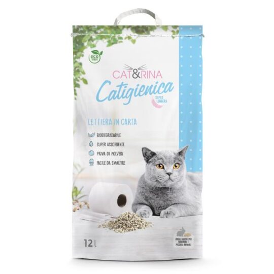 CAT&RINA CATIGIENICA LETTIERA PER GATTI IN CARTA 12 L