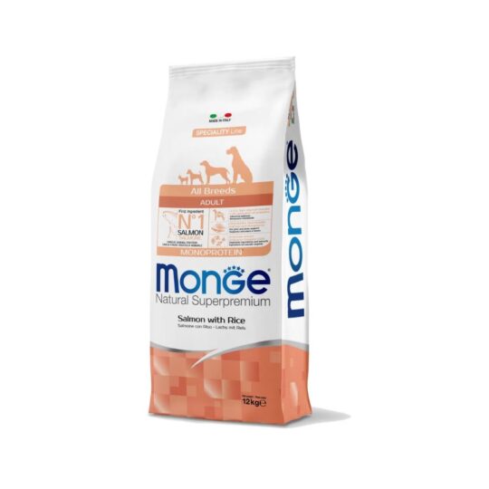 MONGE DOG SALMONE RISO 12KG ALL BREEDS ADULT