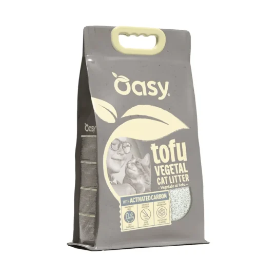 Oasy Lettiera Vegetale - TOFU con ACTIVATED CARBON 6 Lt