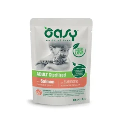 "Oasy Wet Cat Bocconcini - ADULT STERILIZED SALMONE Busta 85 gr (12pz)"