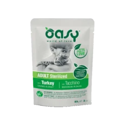 "Oasy Wet Cat Bocconcini - ADULT STERILIZED TACCHINO Busta 85 gr (12pz)"
