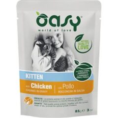 Oasy Wet Cat Bocconcini - KITTEN POLLOBusta 85 gr (12pz)