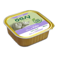 "Oasy Wet Cat DELIZIOSO PATÉ - KITTEN POLLO Vaschetta 100 gr (16pz)"