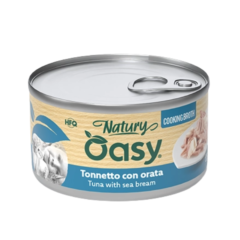 "Oasy Wet Cat Natury Cooking Broth - TONNETTO CON ORATA Lattina 85 gr (24pz)"