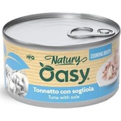 "Oasy Wet Cat Natury Cooking Broth - TONNETTO CON SOGLIOLA Lattina 85 gr (24pz)"