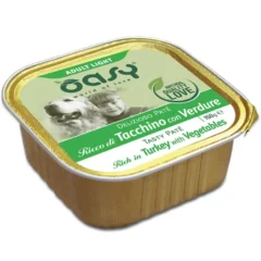 "Oasy Wet Dog DELIZIOSO PATÉ - ADULT LIGHT TACCHINO Vaschetta 150 gr (11pz)"