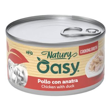 Oasy Wet Cat Natury Cooking Broth - POLLO CON ANATRA Lattina 85 gr
