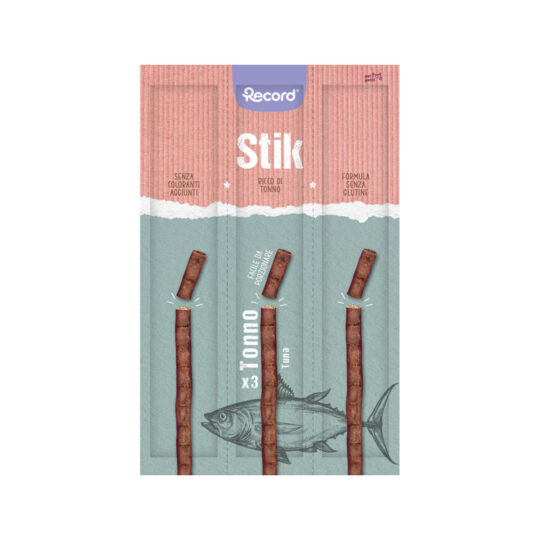 RECORD STIK 3X SNACK PER GATTI 6 gr. TONNO