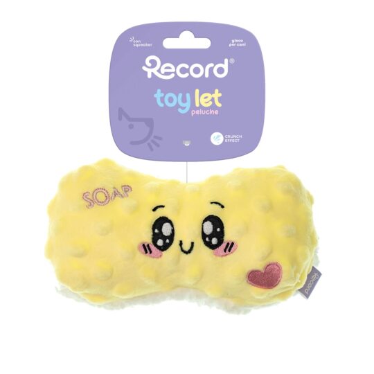 RECORD TOY LET GIOCO PER CANI SPUGNA GIALLO 18 cm