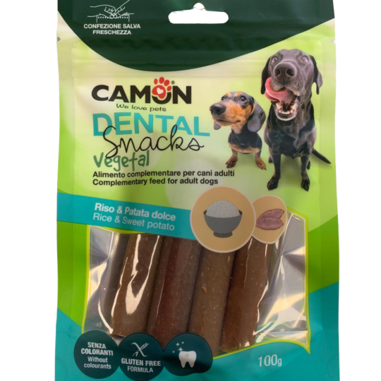CAMON DENTAL STICK SNACK RISO & PATATA DOLCE 100g