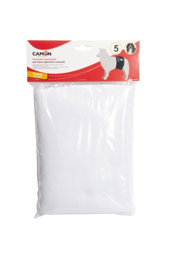 CAMON PANNOLINI Assorbenti (8p) x fascia igienica CAMON Cani Maschi - Tg5