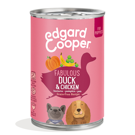 Edgard & Cooper Anatra & Pollo con banana, mango e piselli - 400g