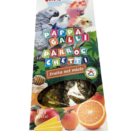 MANITOBA STICK PAPPAGALLI & PARROCCHETTI FRUTTA MIELE  2pz. x 70g