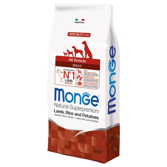MONGE MONOPROTEICO AGNELLO RISO PATATE 12KG