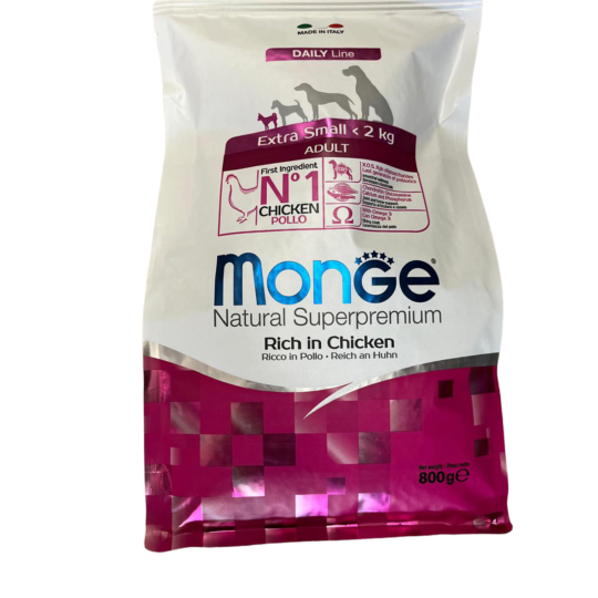 MONGE DOG EXTRA SMALL POLLO ADULT 800GR NEW