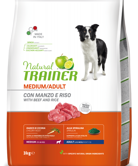 natural trainer manzo e riso 3kg