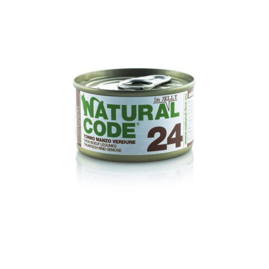 Natural Code 24 Tonno, Manzo e Verdure in Jelly - 85g