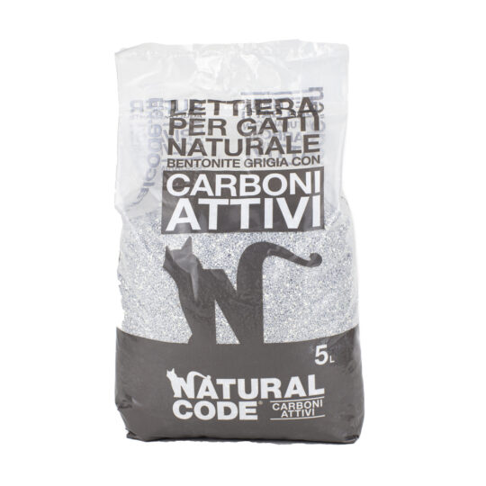 Natural Code Lettiera Bentonite Agglom. Carboni Attivi 5lt