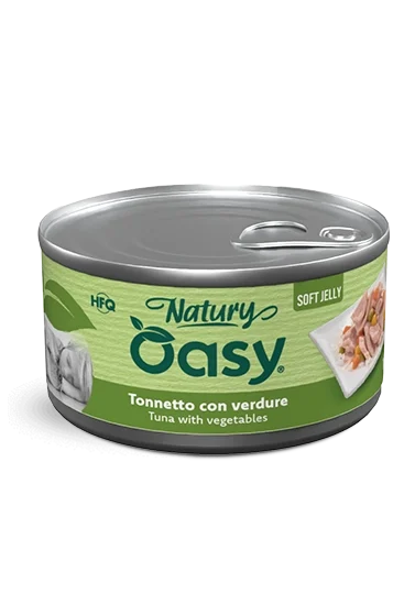 Oasy Wet Dog Natury Soft Jelly - TONNETTO CON VERDURE Lattina 150 gr