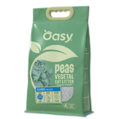 Oasy Lettiera Vegetale - PISELLI CLASSIC UNSCENTED 6 Lt