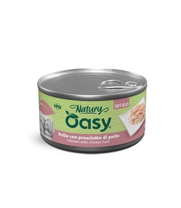 Oasy Wet Dog Natury Soft Jelly - POLLO CON PROSCIUTTO DI POLLO Lattina 150 gr