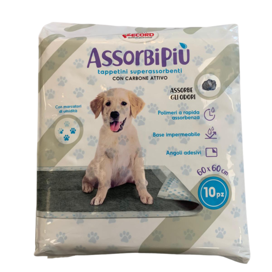 RECORD ASSORBIPIU 10 TAPPETINI ASSORBENTI  CARBONI ATTIVI 60X60