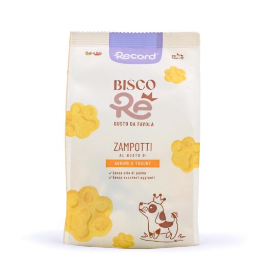 RECORD BISCORE BISCOTTI PER CANI ZAMPOTTI 400 G YOGURT E AGRUMI