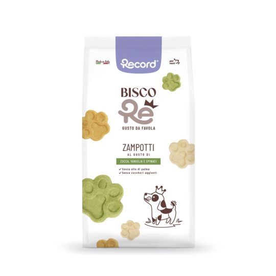 RECORD BISCORE BISCOTTI PER CANI ZAMPOTTI 400 G ZUCCA, VANIGLIA, SPINACI