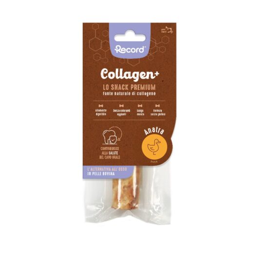 RECORD COLLAGEN+ 1 SNACK PER CANI TRONCHETTO M 50 G ANATRA