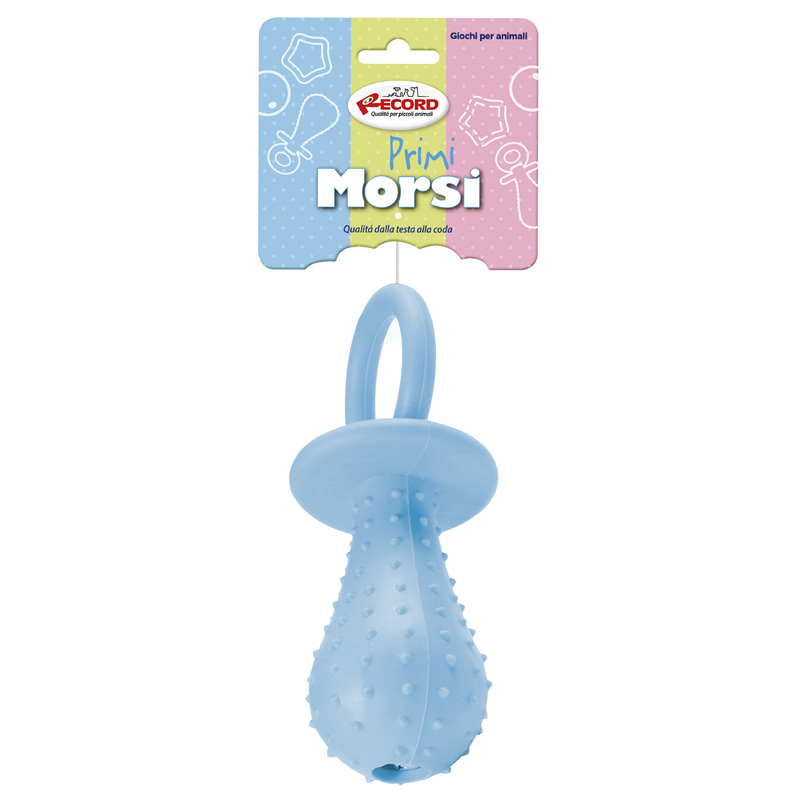 RECORD PRIMI MORSI CIUCCIO GIOCO IN TPR COLORI ASSORTITI 14 CM
