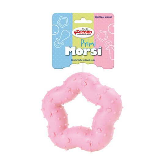 RECORD PRIMI MORSI STELLINA GIOCO IN TPR COLORI ASSORTITI 9 CM