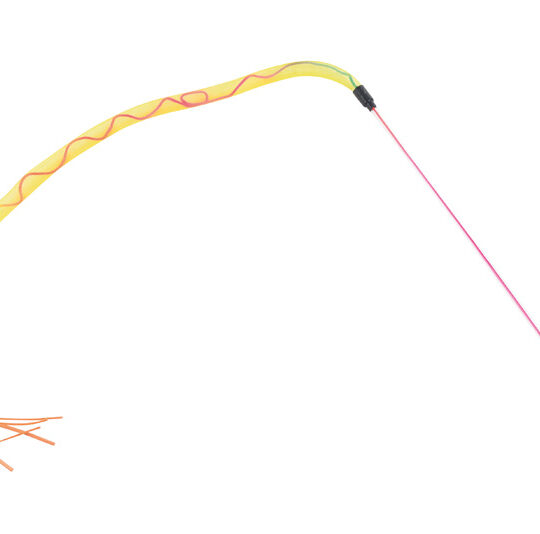 RECORD STUZZICAGATTO RETE ELASTICA CON FRANGE ARANCIO 42X50X15 CM 16 G