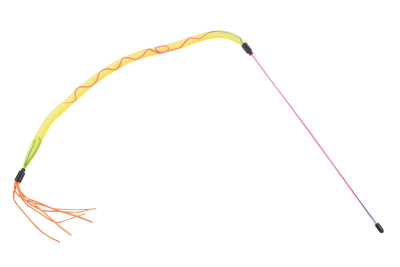 RECORD STUZZICAGATTO RETE ELASTICA CON FRANGE ARANCIO 42X50X15 CM 16 G