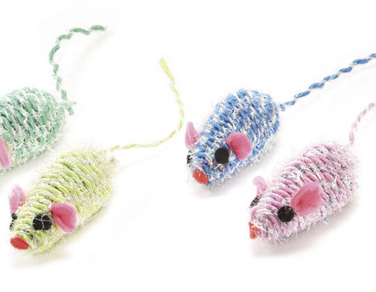 RECORD TOPINO IN CORDA E GLITTER 2X2X4 CM