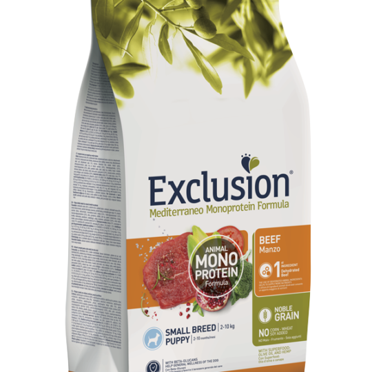 EXCLUSION MED MON NOBLE GRAIN PUPPY BEEF SMALL conf. 2 kg