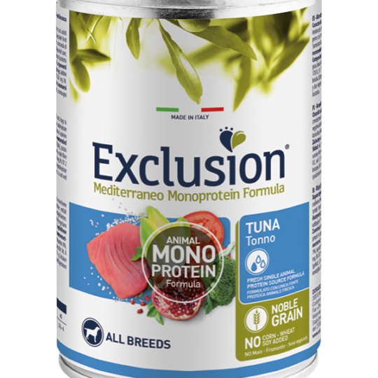 EXCLUSION MONOPROTEICO NOBLE GRAIN ADULT TUNA ALL BREEDS 400GR