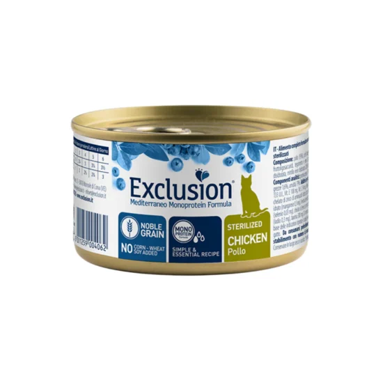 EXCLUSION MONOPROTEICO NOBLE GRAIN STERILIZED CHICKEN 85 gr