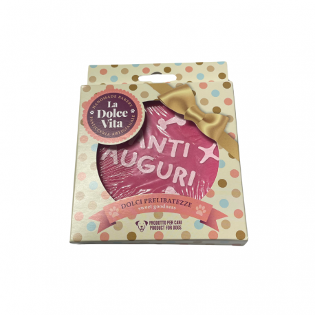 LA DOLCE VITA TORTA DI COMPLEANNO AUGURI ROSA 90 GR