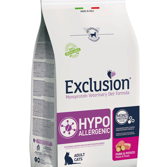 EXCLUSION DIET CAT HYPOALLERGENIC PORK & POTATO 1,5 kg