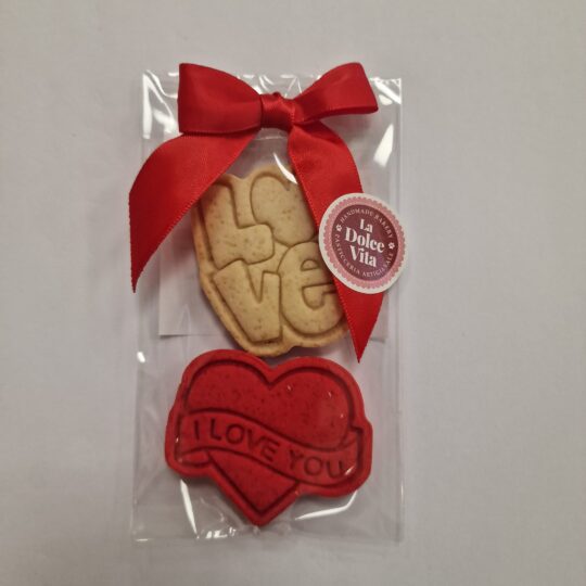 LA DOLCE VITA BISCOTTI ASSORTITI I LOVE YOU & LOVE 2 PZ 30 Gr