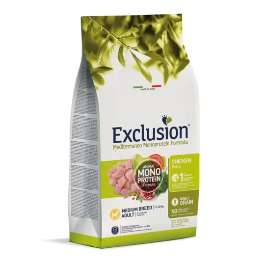 EXCLUSION MONOPROTEICO NOBLE GRAIN ADULT CHICKEN MEDIUM 3kg
